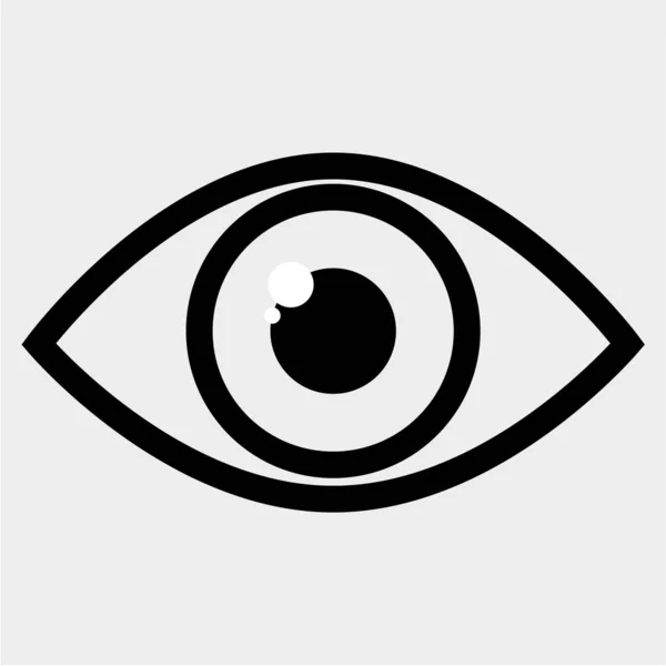 Ícone do olho com brilho — Vetor de Stock