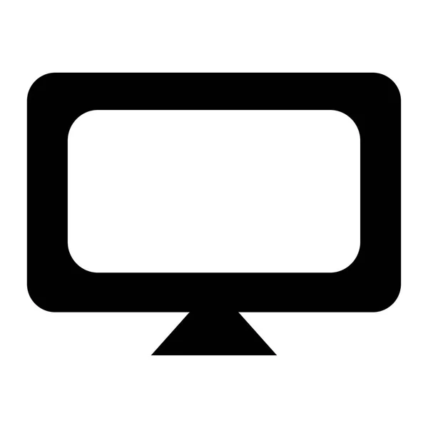 TV con un icono de pantalla blanca — Vector de stock