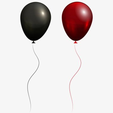 Balon siyah ve kırmızı balon