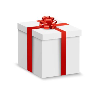 Kırmızı kurdeleli yeni yıl hediyesi