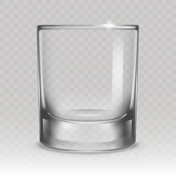 Glas leeg glas op een transparante achtergrond — Stockvector