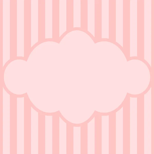 Gestreepte roze achtergrond met een inscriptie wolk. — Stockvector