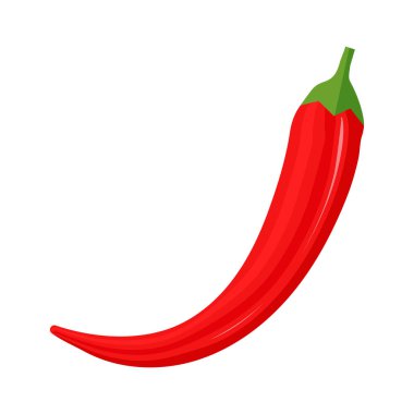 Beyaz arka planda kırmızı biber