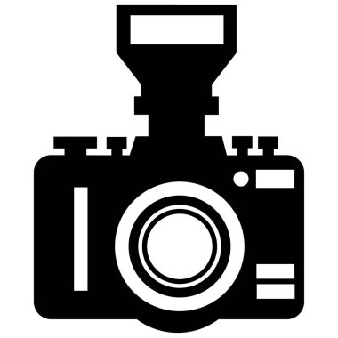 Beyaz arkaplanda kamera simgesi