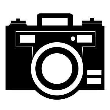 Beyaz arkaplanda kamera simgesi