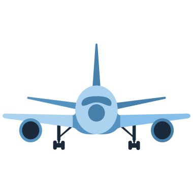 Beyaz arkaplanda bir uçak