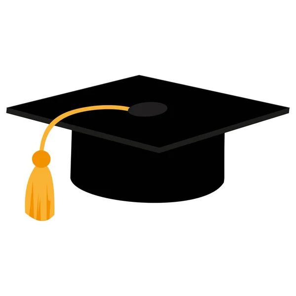 Cap graduate graduateon a white background — Stock Vector