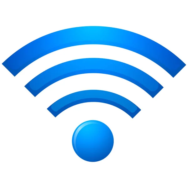 Wi-Fi in blauwe gradiënt — Stockvector