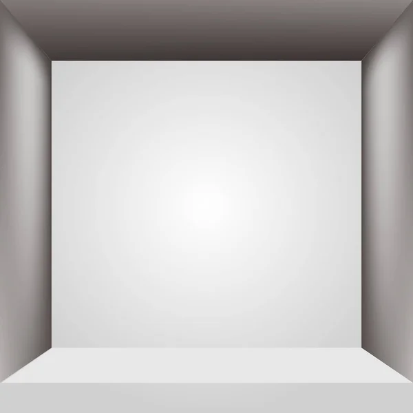 Realistische graue leere Raum 3d — Stockvektor