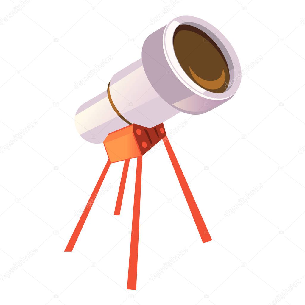 Telescope on a white background