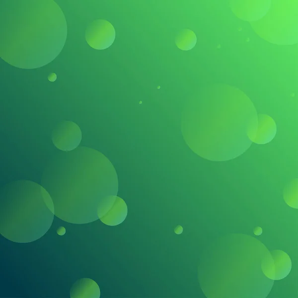 Fond vert avec des boules de différentes tailles — Image vectorielle