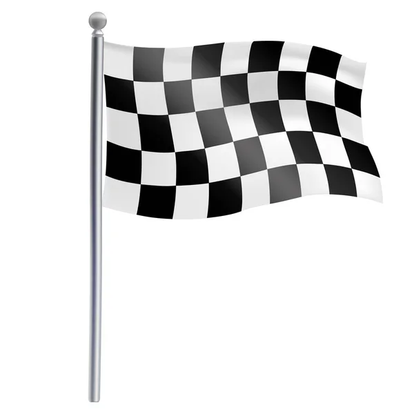 Realistic start / finish flag on white background — Stock Vector