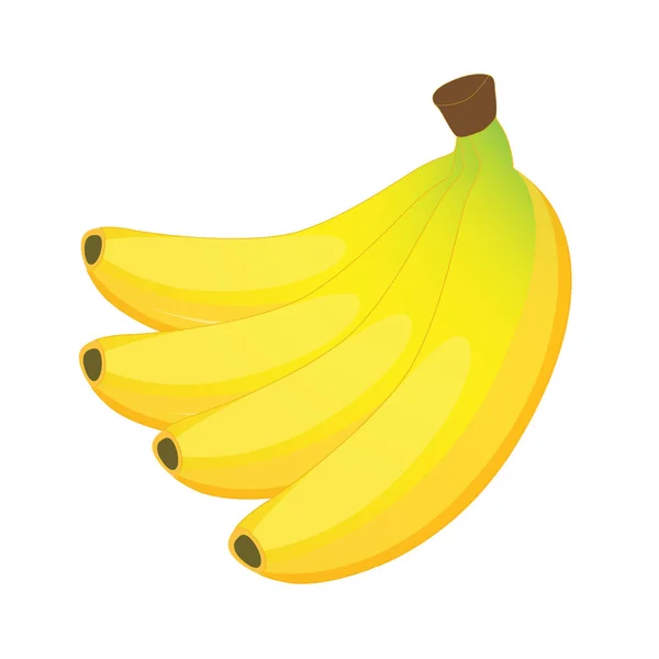 Een tak van bananen. Vector illustratie van vier bananen — Stockvector