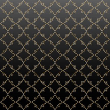 Altın renkli kıvırcık eşkenar dörtgenden koyu arka plan