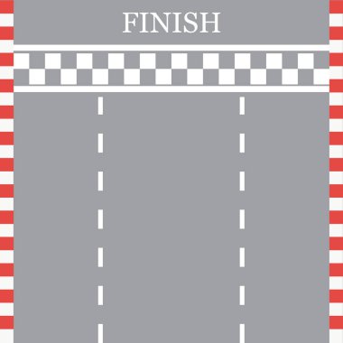 Bayrak bitirmek vektör illüstrasyon ile yarış için Yol