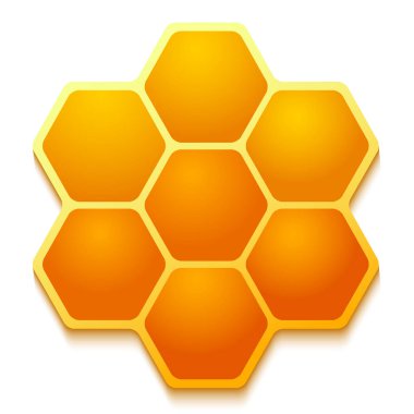 Beyaz arka planda gölgeli gerçekçi petek.