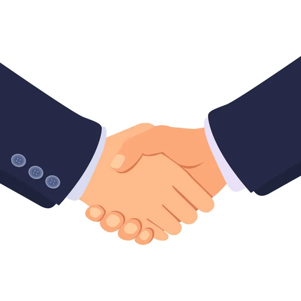 Business shaking hands on a white background — Stock Vector