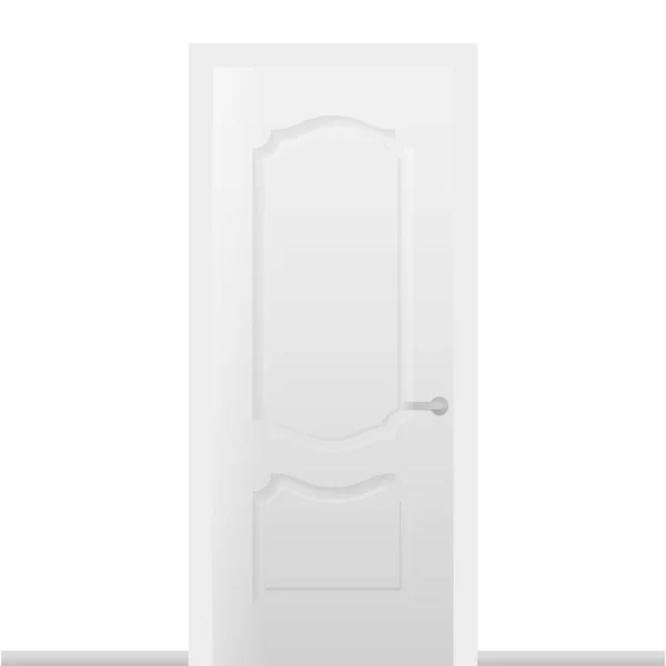 Realistic white-gray door on a white background. — Stock Vector