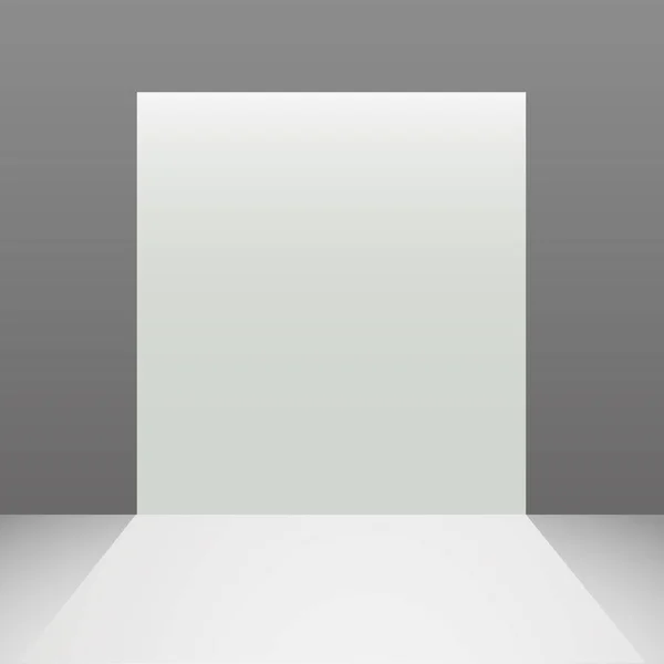 逼真的灰色房间，带出口，不带门 — 图库矢量图片