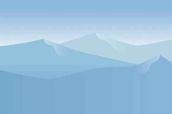 Fondo de montañas nevadas con sombra. Montañas de invierno — Vector de stock