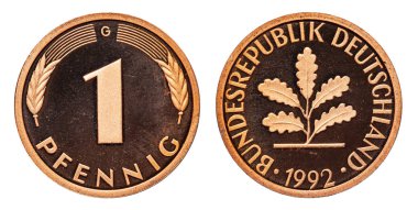 Federal Almanya Cumhuriyeti para 1 Pfennig 1992