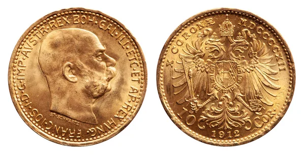 オーストリア クローネ ゴールド コイン 1915 — ストック写真