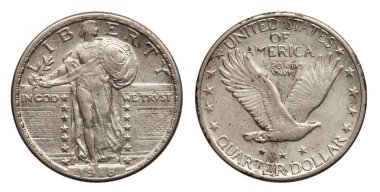 Bizi çeyrek dolar 25 sent bozuk para 1918 gümüş