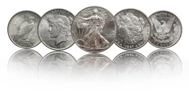 Amerika Birleşik Devletleri gümüş sikke gümüş kartal, Morgan ve barış dolar
