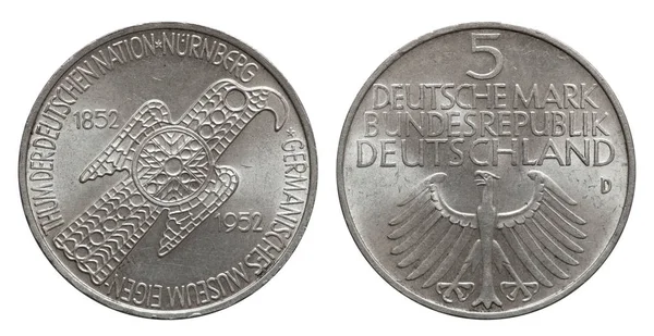 Duitsland Mark Zilveren Munt 1952 — Stockfoto
