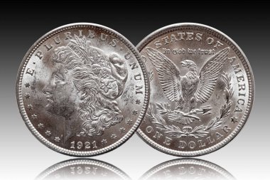 Abd Morgan Silver Dollar sikke 1921 basılmış