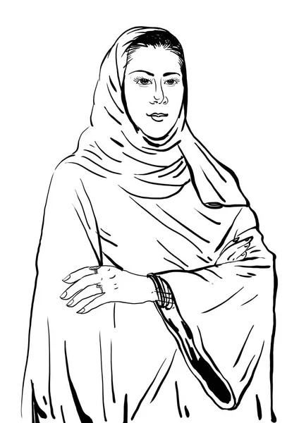 Arab Women Standing Illustration — Stock Photo, Image