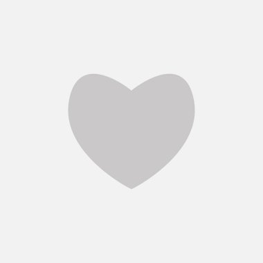 Gösterim amacıyla kalp gri renkli vektör simgesi