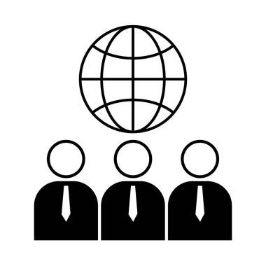 İllüstrasyon vektör Küre ve insanlar için