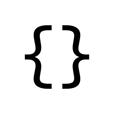 Gösterim amacıyla ayraç stili simple vektör