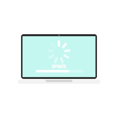 Vektör çizim güncelleştirme aygıt dizüstü düz tasarımı için