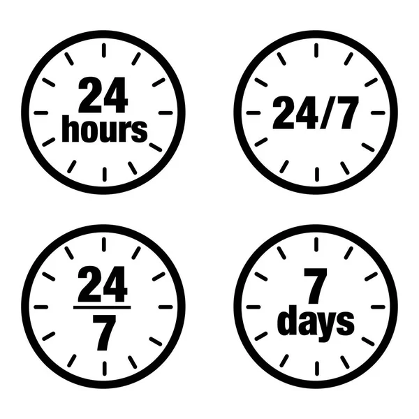 Illustration for day hours clocks vector icon — Stock Vector