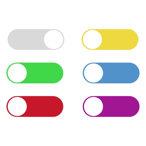 Εικονογράφηση για κουμπιά με διαφορετικά χρώματα — Διανυσματικό Αρχείο