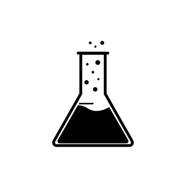 Vektör simge kabarcıklar tıp kimyasal cam için cam düz Eps10