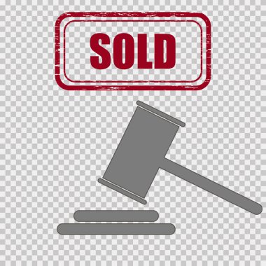 Vektör simgesi ile yargıç hummer basit simge satılan satılan