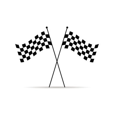Vektör çizim bitirmek bayrakları. Yarış sembolü. Bayrak iz. Yarış rekabet. Flar tasarım. EPS 10.