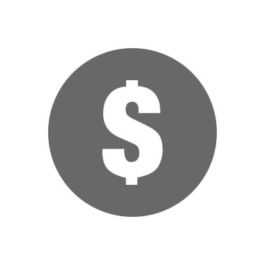 Vektör simge Doları Monet milyon. Basit çizgiler. Nakit sembolü. Para işareti. Simge ödemek. Ödeme. Düz tasarım. EPS 10.