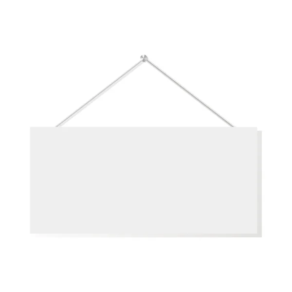 Vektor Illustration leeres Banner oder Schild weißes Banner leeres Brett — Stockvektor