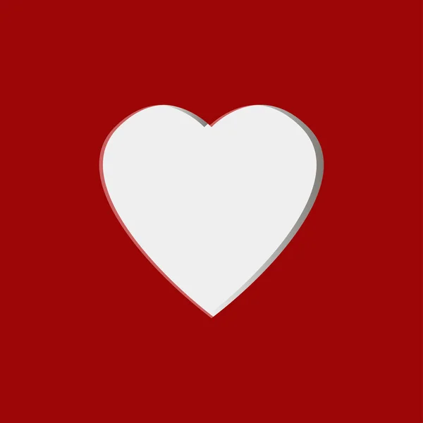 Corazón de San Valentín con fondo rojo celebración San Valentín — Vector de stock