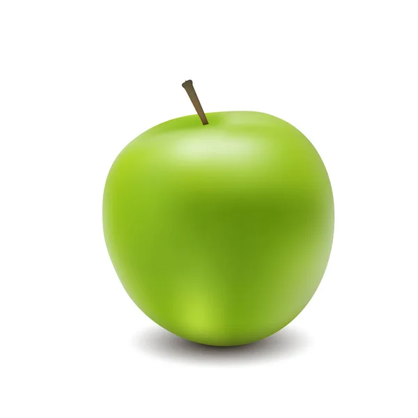 Ilustración vectorial para nuture manzana verde alimento ecológico vegetal orgánico — Vector de stock