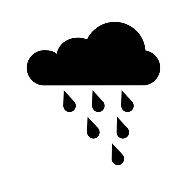 Vektör simgesi yağmur veya bulut. Hava simgesi. Kara bulut sembolü. Basit simge hava. Düz tasarım. EPS 10. — Stok Vektör