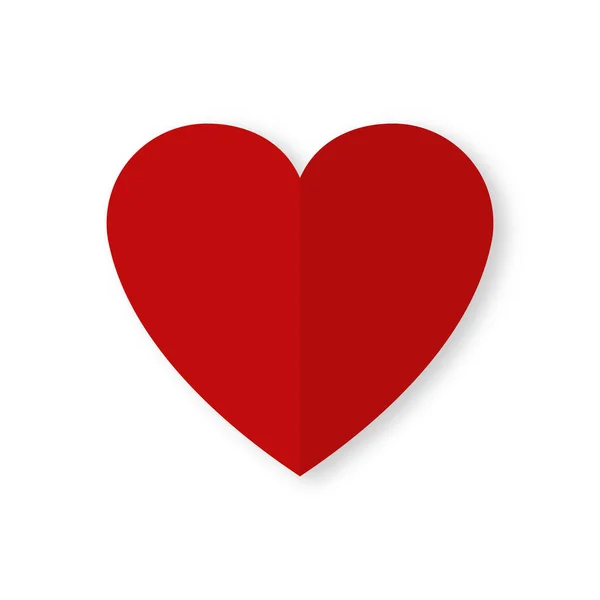 Rotes Herz Liebe Symbol valentines Geschenk romantisches Design einfache Dekoration. Folge 10 — Stockvektor