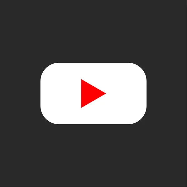Λευκό κουμπί παίκτης socia media δίκτυα πολυμέσων σύμβολο εφαρμογή ταινία ή βίντεο. EPS 10 — Διανυσματικό Αρχείο