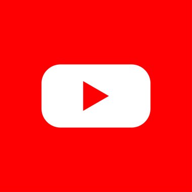 Kırmızı düğmeye oyuncu socia medya ağları çoklu ortam simgesi uygulama film veya video. EPS 10