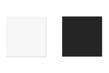 gölgeler basit şablon koleksiyonu ile beyaz arka plan üzerinde beyaz ve siyah çıkartma