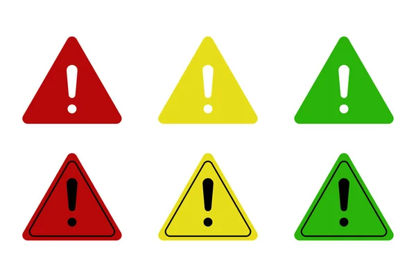 Segni vettoriali di attenzione simboli del settore pericolo o rischio. EPS 10 — Vettoriale Stock